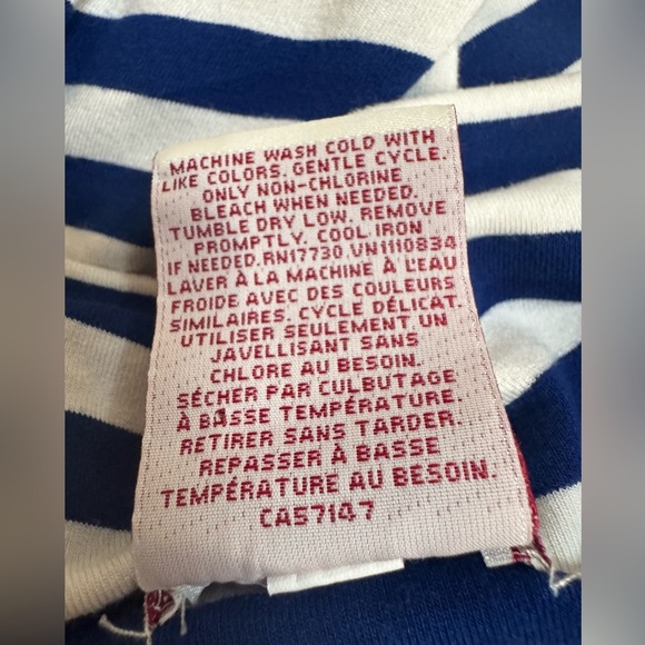 Merona Blue and White A-Line Striped  Resort wear Beach Maxi Skirt size Large - Picture 5 of 5